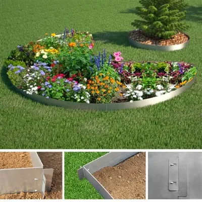 Borde de acero corten, crea un buen espacio de jardín