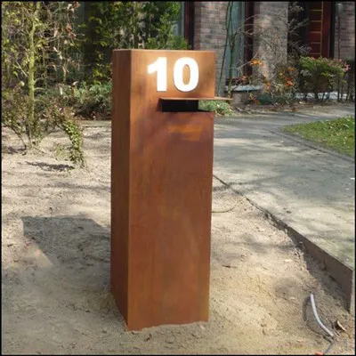 Buzón metálico personalizado Buzón de acero corten